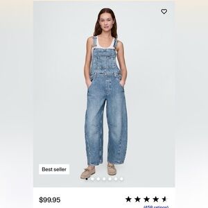 GAP Ultra-soft Denim Horseshoe Overalls